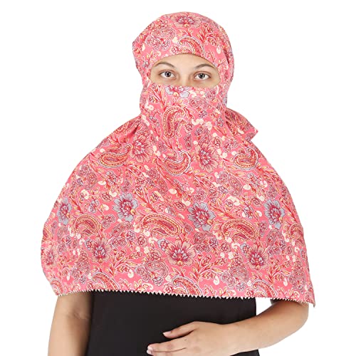 Image of Scarf Face Mask Head Neck Hair Bandana Cover Sun Protection Face Cover Smkoe Dust Safety Scarf Cum Mask For Women Girls Daily Use Face Scarf Mask