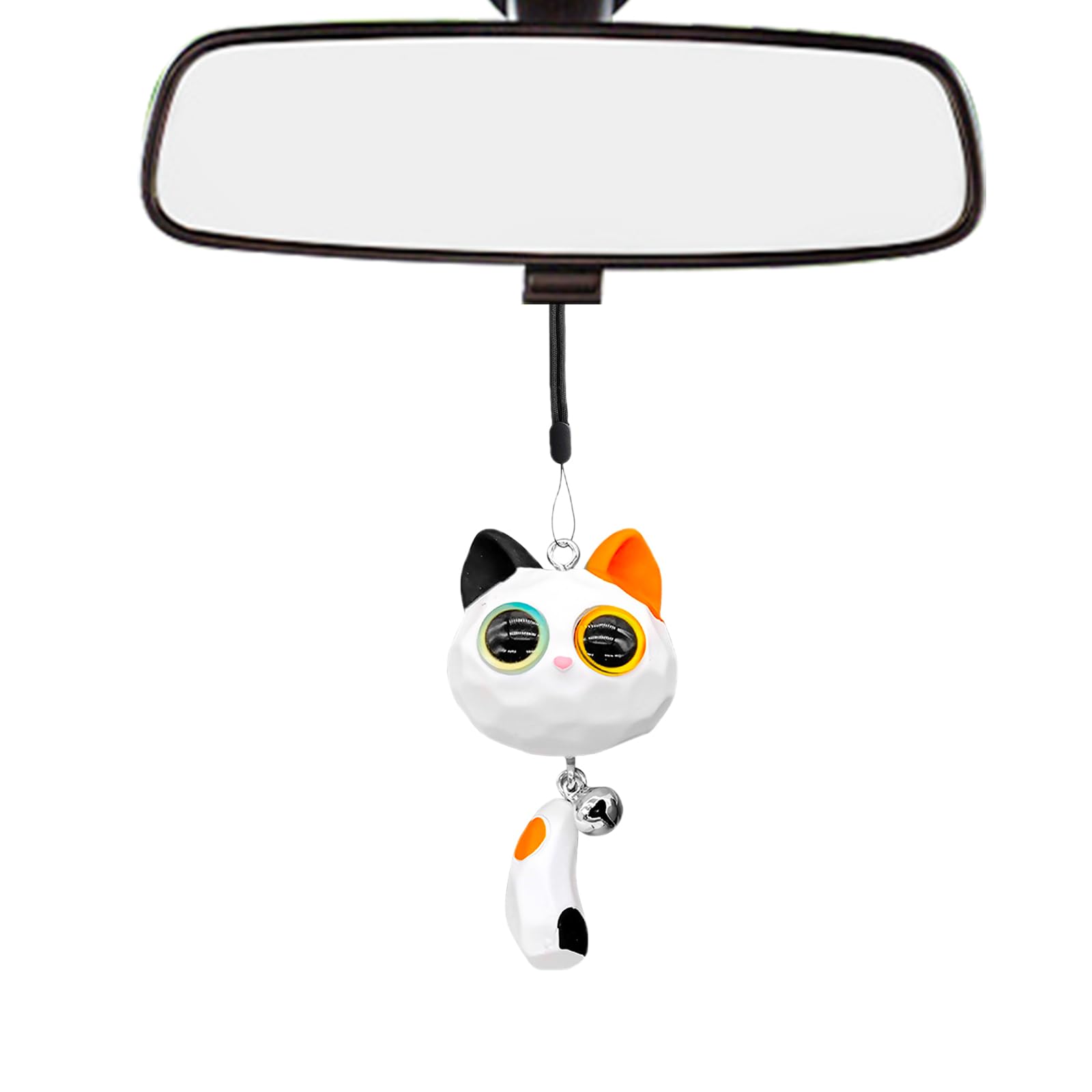 Ornamenti Specchietti Retrovisori Auto, Gatto Gattino Ciondolo per Specchietto Retrovisore Carino, Divertente Ciondolo per Auto, per Dell'Auto e Casa All'Auto Decorazione (Colore)