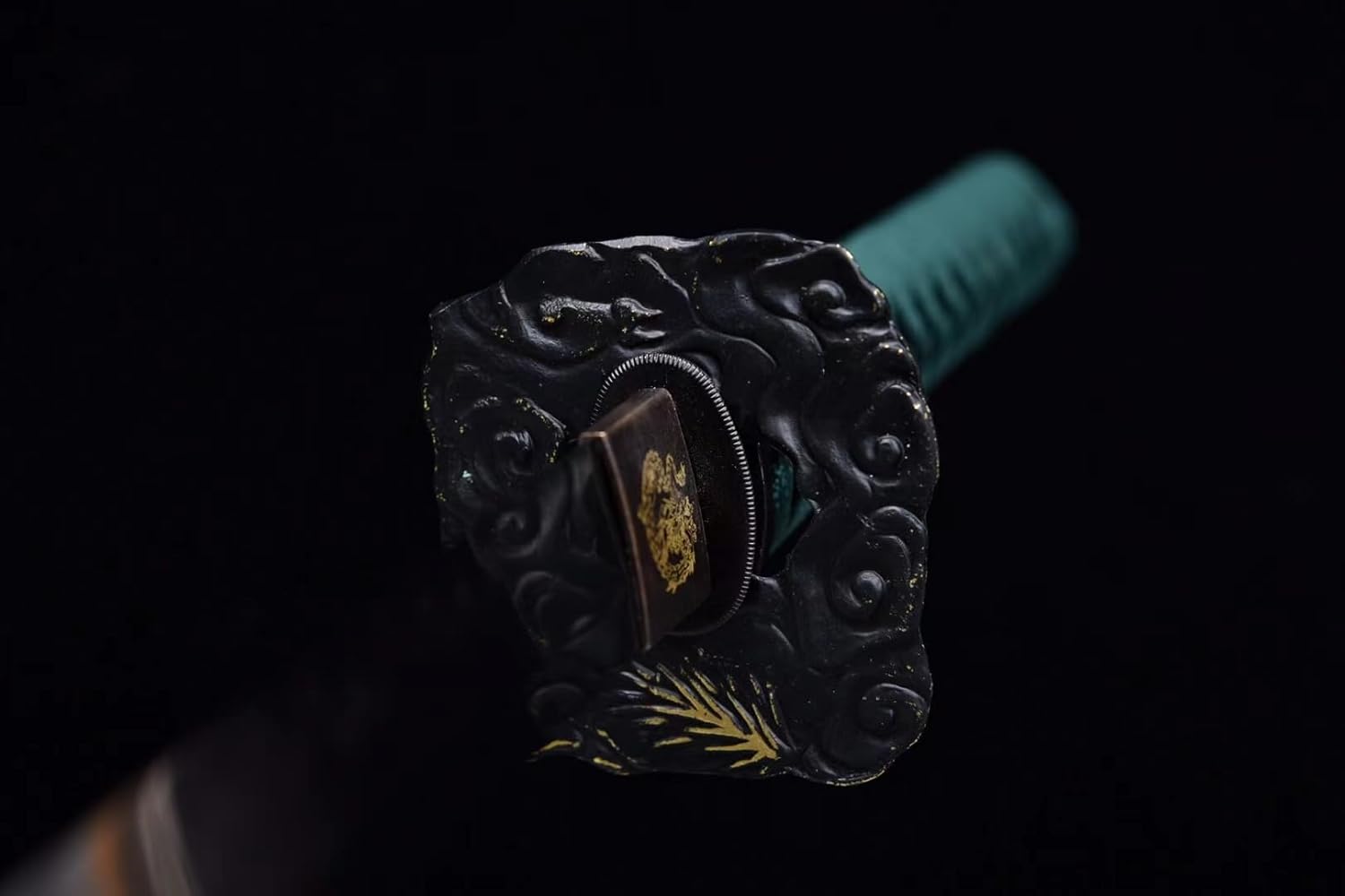 HERO SWORD Handmade Green Dragon King Katana Authentic Japanese Clay Tempered T10 Steel Samurai Sword Razor Sharp Hand Forged Full Tang Blade Cool Sword Combat Ready