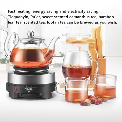 Image of WENGTY Mini Electric Hot Plate Stove Portable Single Burner Electric Heater for Tea Coffee Cooking Wax Melting Candle Making Compact Electric Stove Fast Heating Hot Plate for Home Office Travel