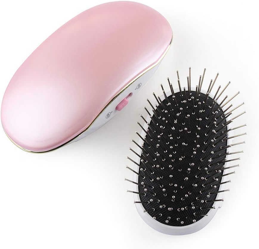 Mini Ionic Hair Brush, Portable Anti-Static Curved Vented Detangling Hairbrush Styling Combs for Women with Long Thick Thin Curly