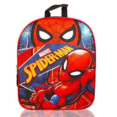 Spiderman Mini Backpack Set - Bundle With 11" Spiderman Backpack For Boys 4-6, Spiderman Stickers, Avengers Bracelet, Water Bottle, More | Marvel Backpack #TOP1