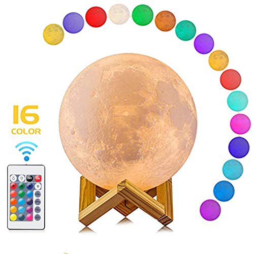 Lampada 3D creativa, a forma di luna, design