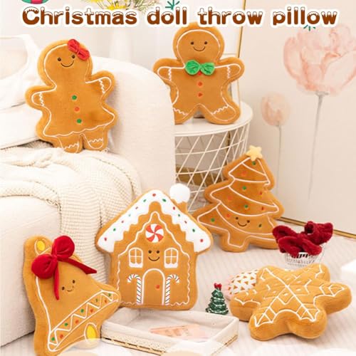 Coussins de Noël en peluche texturée et décorations de Noël haut de gamme - 5
