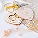 Caja para Anillos de Boda Doble, de Madera con Forma de corazón y Frase emotiva. Cojín o Almohada Porta alianzas de casamiento Accesorios y complementos Compromiso (Español)