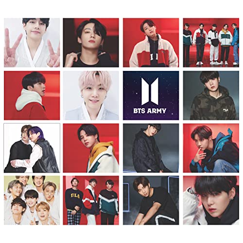 Image of Clickedin -BTS Photocard, 16 Pieces Korean Pop Lomo Photocard Set, Premium HD Quality BTS Photos