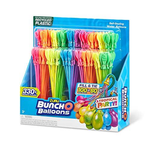 Tropical Party Bunch O Balloons 300 más globos de agua autosellantes de llenado rápido, buzón (10 unidades) Cover