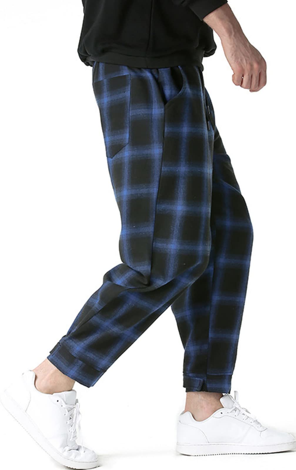 Pantaloni A Righe Da Uomo,Alla Moda Pantaloni Di Tuta A Sezione,Sottile Uomo Pantaloni Da Jogging Slim Fit,Con Tasche Pantaloni Eleganti Slim Fit Laterali 4,3XL