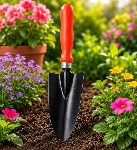 Image of Gardening Hand Trowel (Small)| Heavy Duty Iron Blade with Ergonomic Handle | Durable Hand Tool for Planting, Digging, Soil Mixing, Potting, Transplanting & Outdoor Garden Care(GTK)