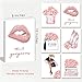 FRAMED Pink Makeup Room Canvas Wall Art, Fashion Woman Picture Wall Decor Paintings, Watercolor Perfume High Heels Lipstick Beauty Room Decor Pictures Arts for Girls Women Room Decor, (Set of 6, 8x10 in, Framed)