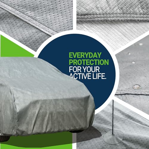 Image of Season Guard All Weather Waterproof SUV Car Cover, 7-Layer Non-Woven Cotton SUV Covers for Automobiles Car Snow Cover, Full Exterior Covers, Winter Rain Sun, Grey, Size SUV S3 207 inch-230 inch