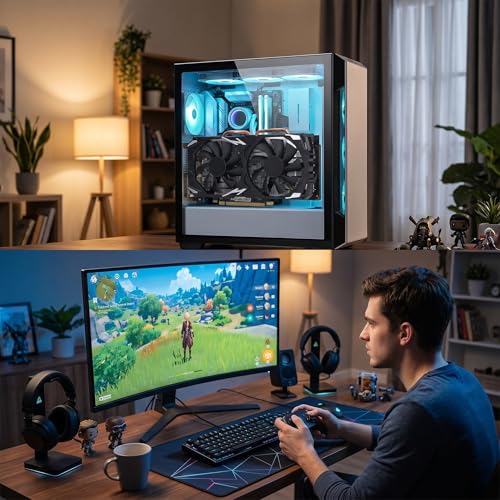 Image of RX580 Graphics Card - 8GB GDDR5 256BIT Interface Gaming Graphics Card, PC Gaming Graphics Card Low Noise Support DVI PC Gaming Video Card Computer Accessories for Win 10 11 (RX580
