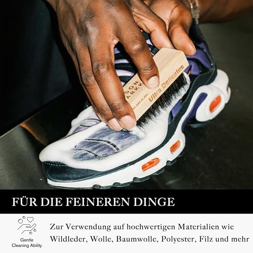 Jason Markk ultra Weiche Hut- und Schuhbürste, weiche Borsten, Bambusholz, für Leder, Wildleder, Nubuk, Baumwolle und andere Materalien