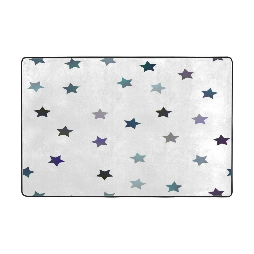 Tapis de sol lavable étoile bleue pour une chambre accueillante