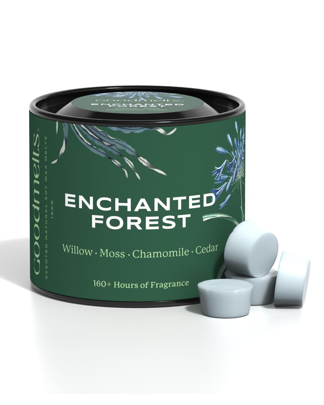 Enchanted Forest Scented Wax Melts | Willow, Moss, Chamomile and Cedar Fragrance | Natural Soy Wax, Vegan, Essential Oil Infused | 160-200 Hrs Scent Time | Safe, Smoke-Free, Easy to Use