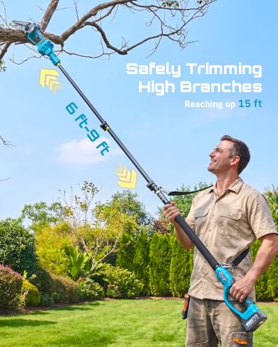 Image of SEESII 4-in-1 Pole Saw & Pruning Shears Combo Kit with Brushless Motor