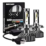 Infitary H4 9003 HB2 LED Headlight Bulbs Conversion Kits High/Low Beam Auto Headlamp Car Headlight 64W 6500K 8000LM Super Bright- 1 Pair- 3 Year Warranty