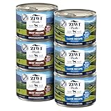 ZIWI Peak Wet Dog Food Variety Pack - Beef and Lamb, 6 Pack (6oz Each)