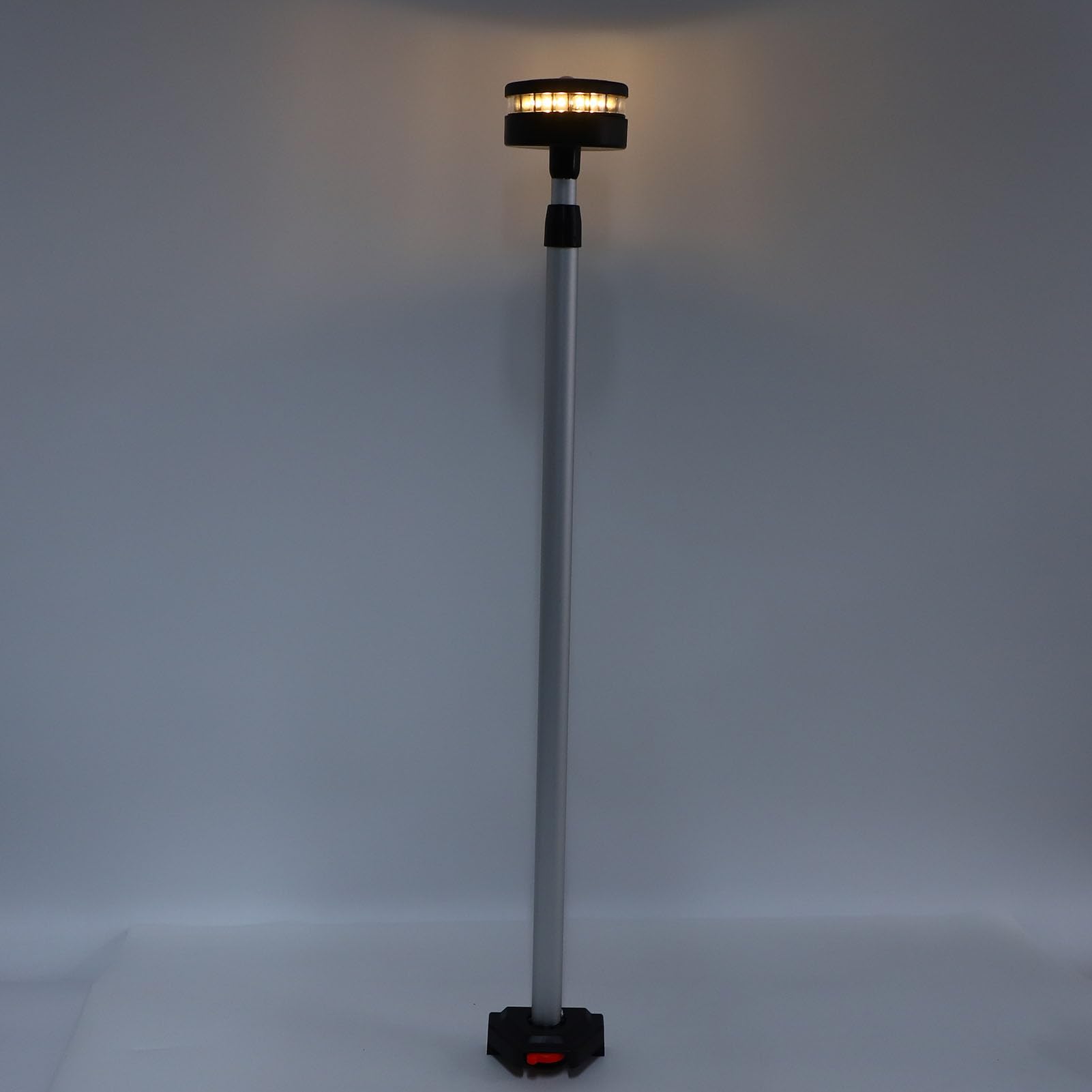 Eujgoov Luce di Navigazione a LED Asta Regolabile da 24 a 42-1/4 Pollici | Lampada di Prua per Barca, Alloggiamento in PC, Albero in Lega, impermeabilità IP67, Imbarcazioni Marine, Uso Nebbia, 3