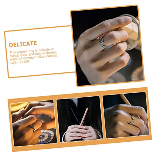 Anneau esthétique en design durable et bijoux de doigt rétro - 4