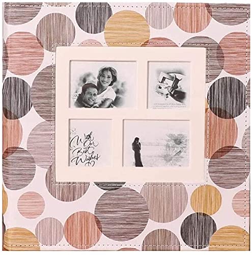 Album fotografico in pelle, per matrimonio interstiziale, famiglia, 15678 cm, 660 foto, stile retrò, semplice, 34,5 x 34 x 5,5 cm (colore: marrone scuro)