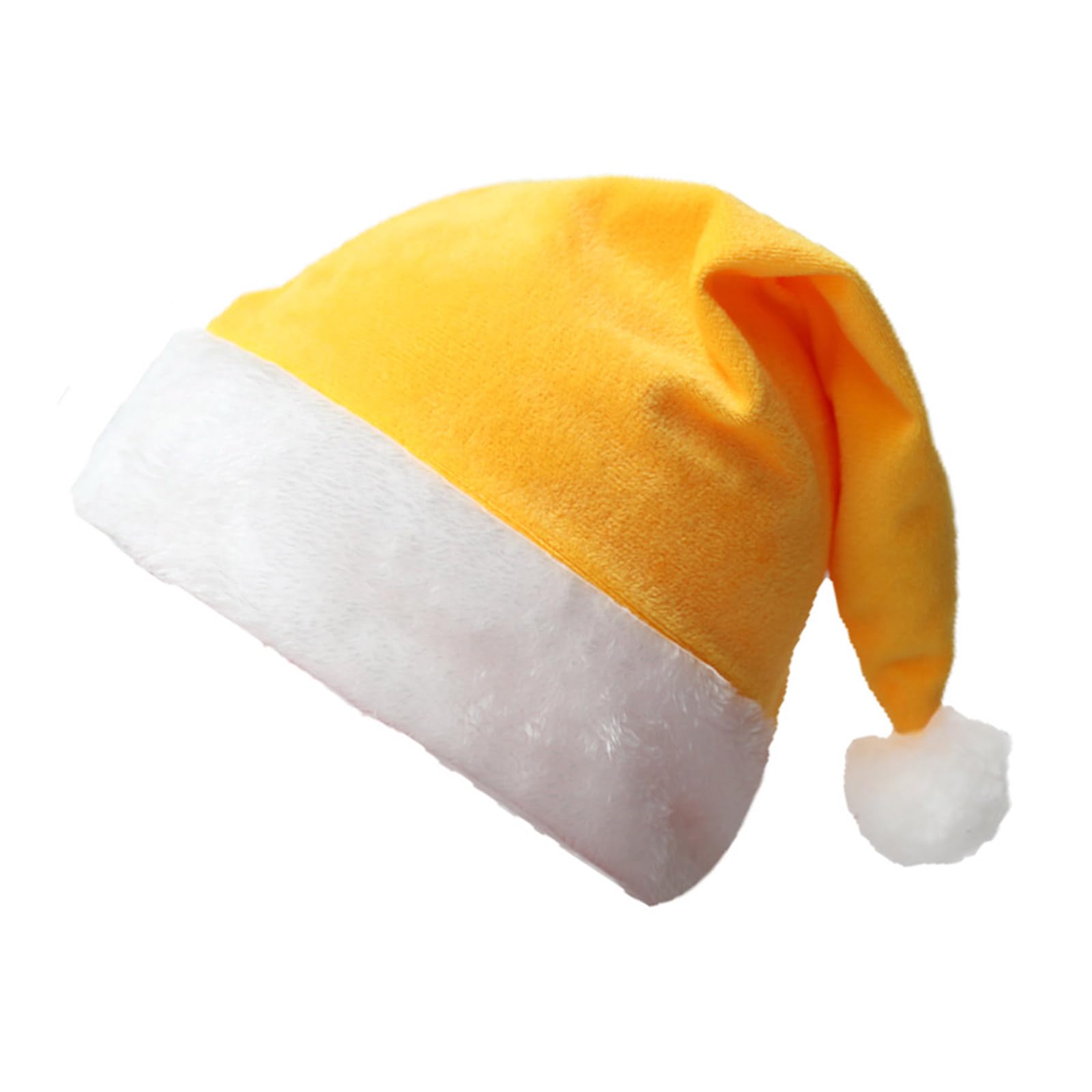 Xinsheinelry Christmas Decoration Plush Santa Hat Party Dress Up New Year Stage Props Bobble Cap Christmas Family Gathering Headwear Costume Prop for Special Occasions Festive Headwear Festive Hat