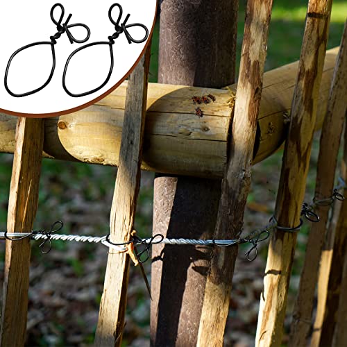 Cunno 1001 Pcs Double Loop Rebar Wire Bar Ties 6 Inch 16 Gauge Rebar Wire with Automatic Twister Tying Tool for Securing(Black)
