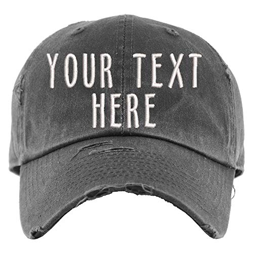 Gorra de béisbol personalizada con texto bordado ajustable miniatura 1