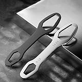 2-Pack Multifunctional Self-Adjusting Wrench Set, Dual Ended Ratcheting Box Wrench with 4 Sizes for Plumbing, Automotive Repair, DIY Home Improvement Projects
