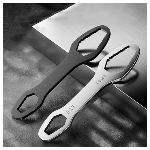 2-Pack Multifunctional Self-Adjusting Wrench Set, Dual Ended Ratcheting Box Wrench with 4 Sizes for Plumbing, Automotive Repair, DIY Home Improvement Projects