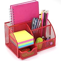Algopix Similar Product 12 - Mesh Desk Organizer 5 Compartments