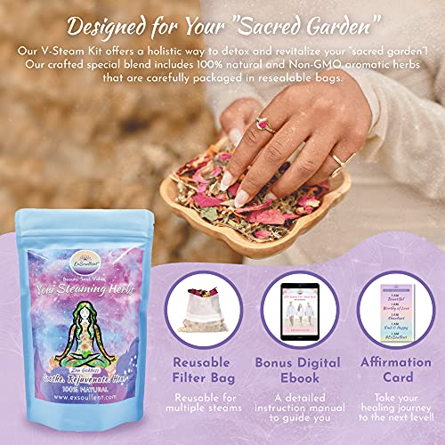 Image of V Steaming Herbs - 100% Natural Vaginal Steam Kit, 10 Healing Herbs Zen Goddess Blend with Filter Bags | Soothe. Rejuvenate. Heal (2-4 Steams)