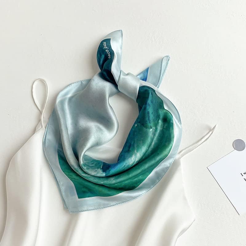 MEISEE 100% Pure Mulberry Silk Scarf 21" Square Scarf Neckerchief Headscarf Breathable Lightweight for Women Gift Packed - Image 2