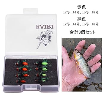 Amazon | KAIRI フライ テンカラ 毛バリ 夜光 グロー 8個 セット