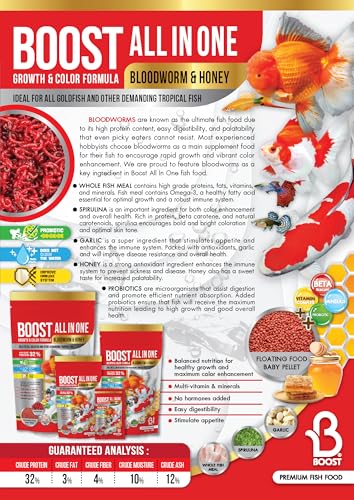 Image of Boost All-in-One Fish Food | Small Pellets | Complete Daily Nutrition for All Aquarium Fish | 200 g