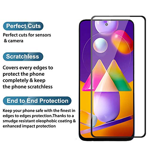 Image of DD SON Tempered Glass Screen Protector Compatible For Etc(D-Samsung Galaxy M31S /A51) Smartphone