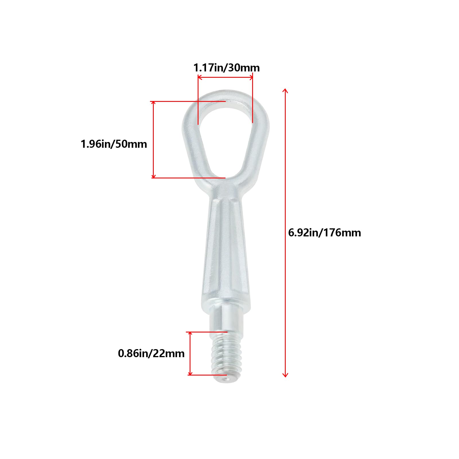 ECSiNG Gancio di traino di ricambio 72157070643 compatibile con BMW Serie 1 3 5 7 X5 X3 E53 E60 E61 E63 E64 E65 E70 E87 E90 E91 Gancio di traino