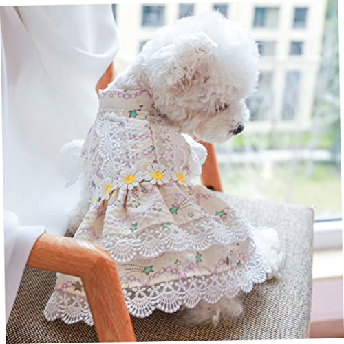 Abaodam vestido floral princesa suporte de saco de lixo sunga para cachorro roupas de meninas vestid