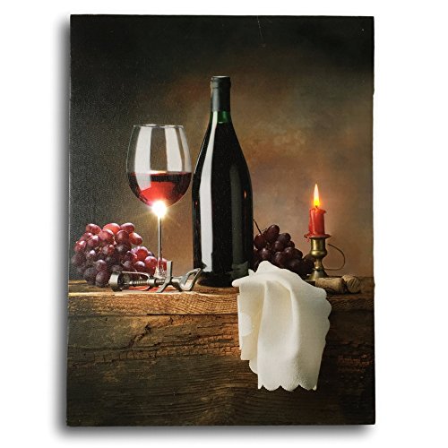 Banberry Designs 2547-2555 Lighted Canvas Wine Prints - Set Of 2 Led Lighted Pictures Of Wine thumb #3