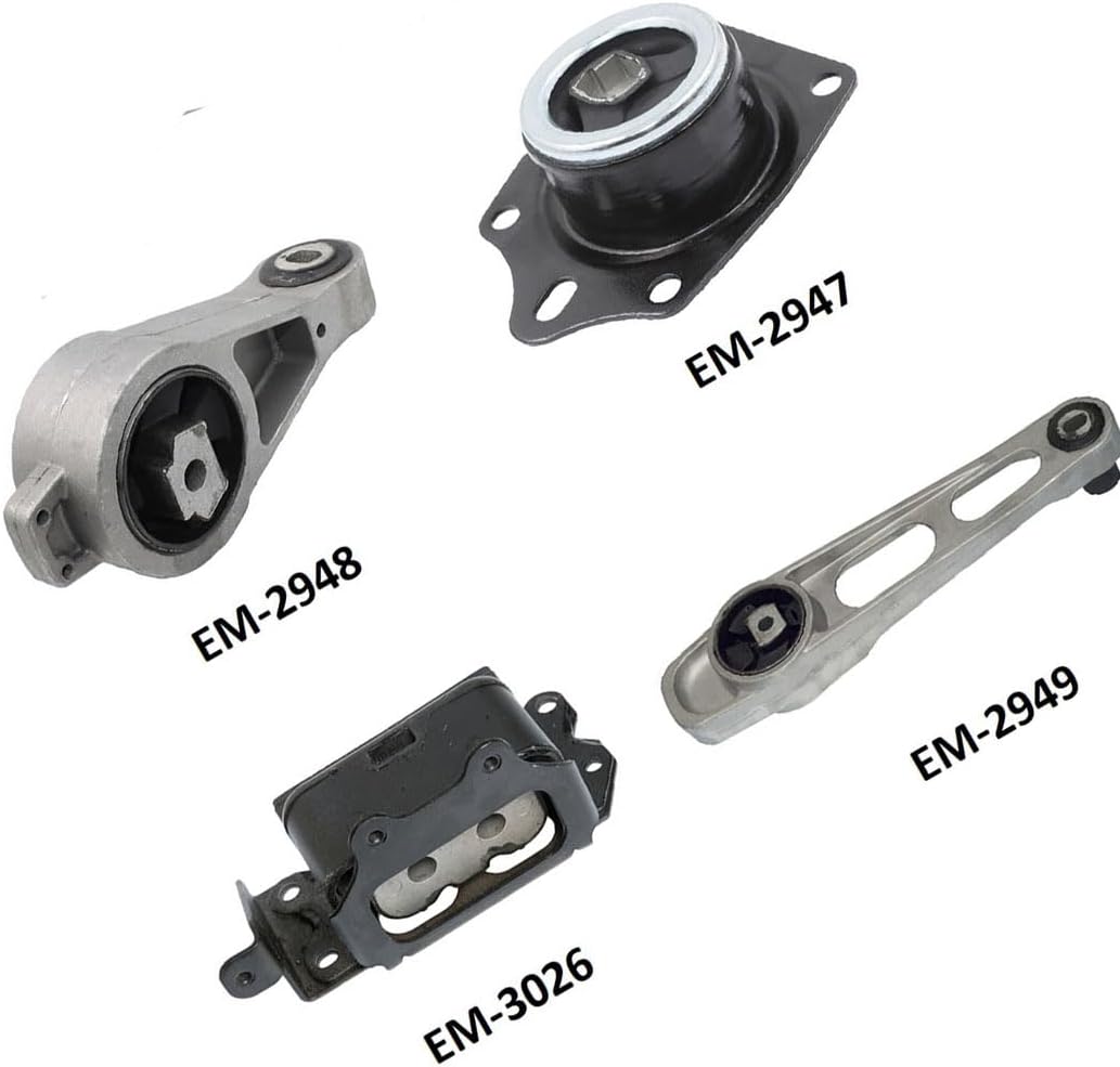 Engine Motor & Transmission Mount Set compatible with Chrysler PT Cruiser 2.4L
