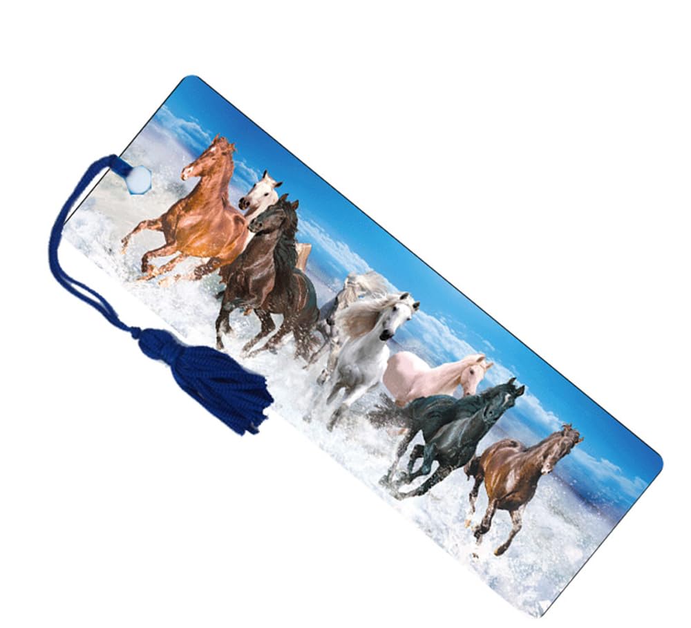 10 x High Quality, 3D Wild Horses Bookmark. Great Party Bag Filler or End of Term Gifts for Pupils