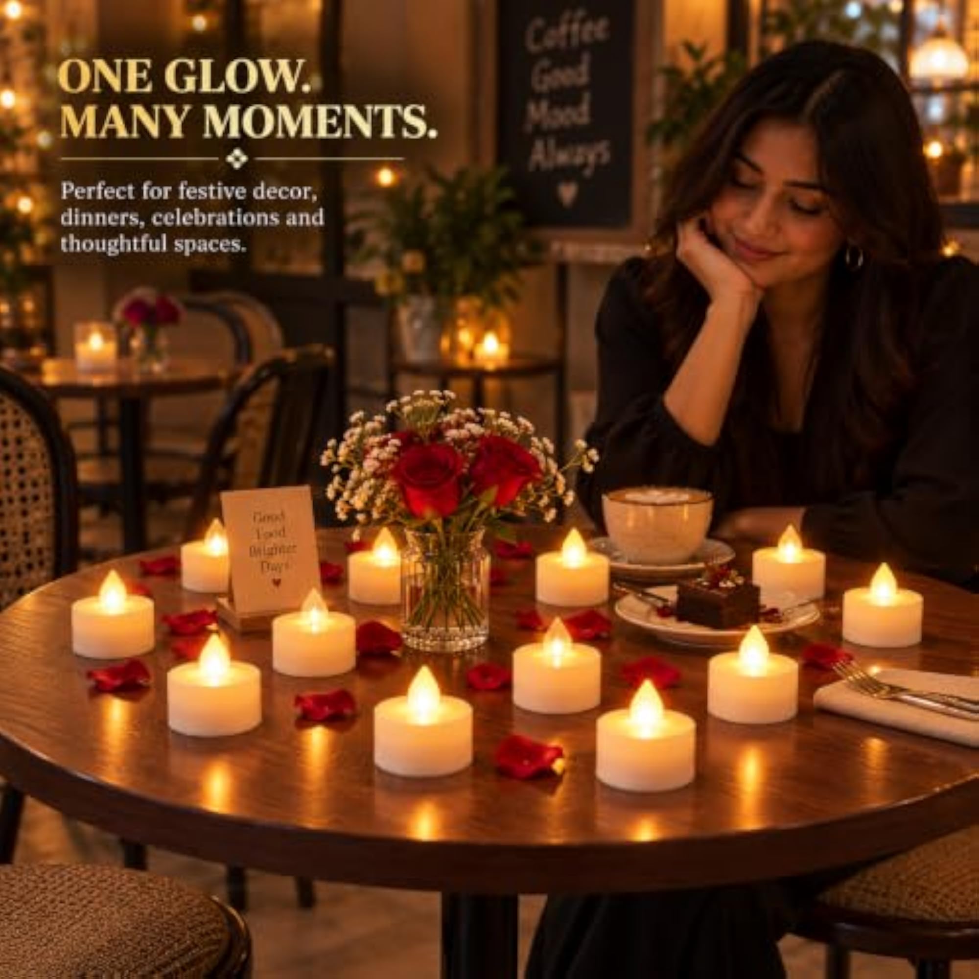 Flameless & Smokeless Acrylic LED Candles for Home Decor