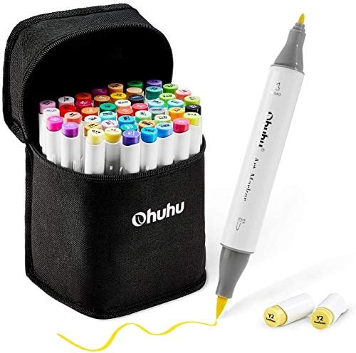 Buy Ohuhu 120 Color Alcohol Art Markers Set Dual Tip Brush Fine 
