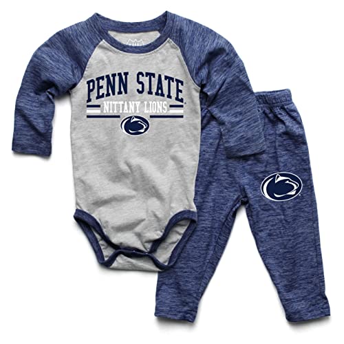 Image of Wes and Willy Baby College Sports Fan Long Sleeve One Piece and Pant Set