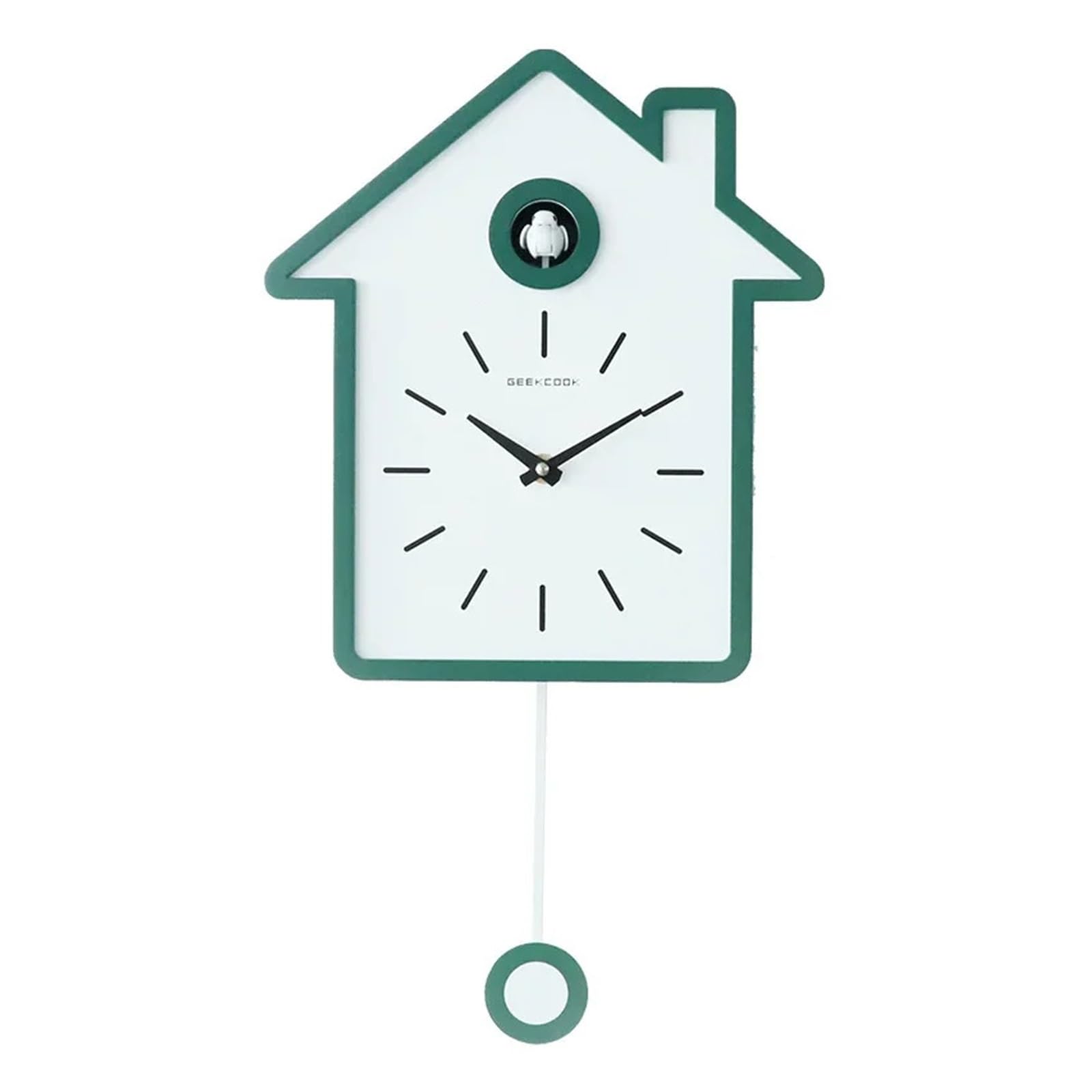GOXQIT 1 Pcs Cuckoo Clock Pendulum Wall Watches Luxury Birds Mechanism Clocks Home Decor Living Room Decoration For Living Room(Green)