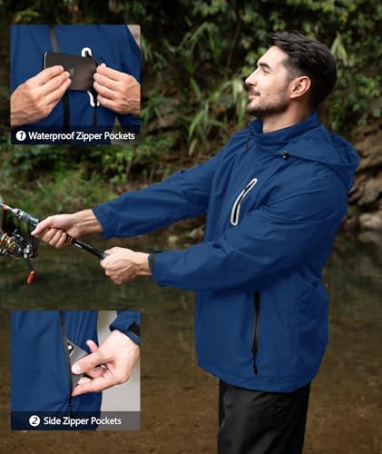 Image of SWISSWELL Men's Waterproof Golf Rain Suit Rain Gear Jacket and Pants Lightweight for Golf Fishing Big and Tall S-5XL