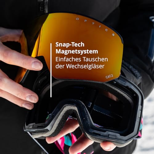 NAKED Optics The NOVA Ski Goggles Men, Ski Goggles Women, Snowboard Goggles (NOVA Moonlight, + bad weather lens included) - Image 3