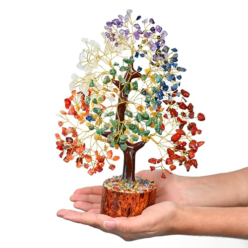 Crocon® 7 Chakra Healing Crystals Tree of Life, Birthday Gifts