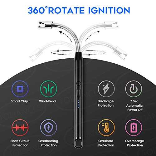 TOLIANCLE Lichtbogen Feuerzeug丨Elektronisch Feuerzeug丨Triple-SICHERHEITS USB Aufladbar丨LED-Display Elektro… – Bild 4