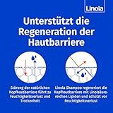 Linola Shampoo, 1 x 200 ml - Pflegeshampoo für trockene, empfindliche oder zu Neurodermitis neigende Kopfhaut - silikonfrei, ohne Farb-, Duft- und Konservierungsstoffe